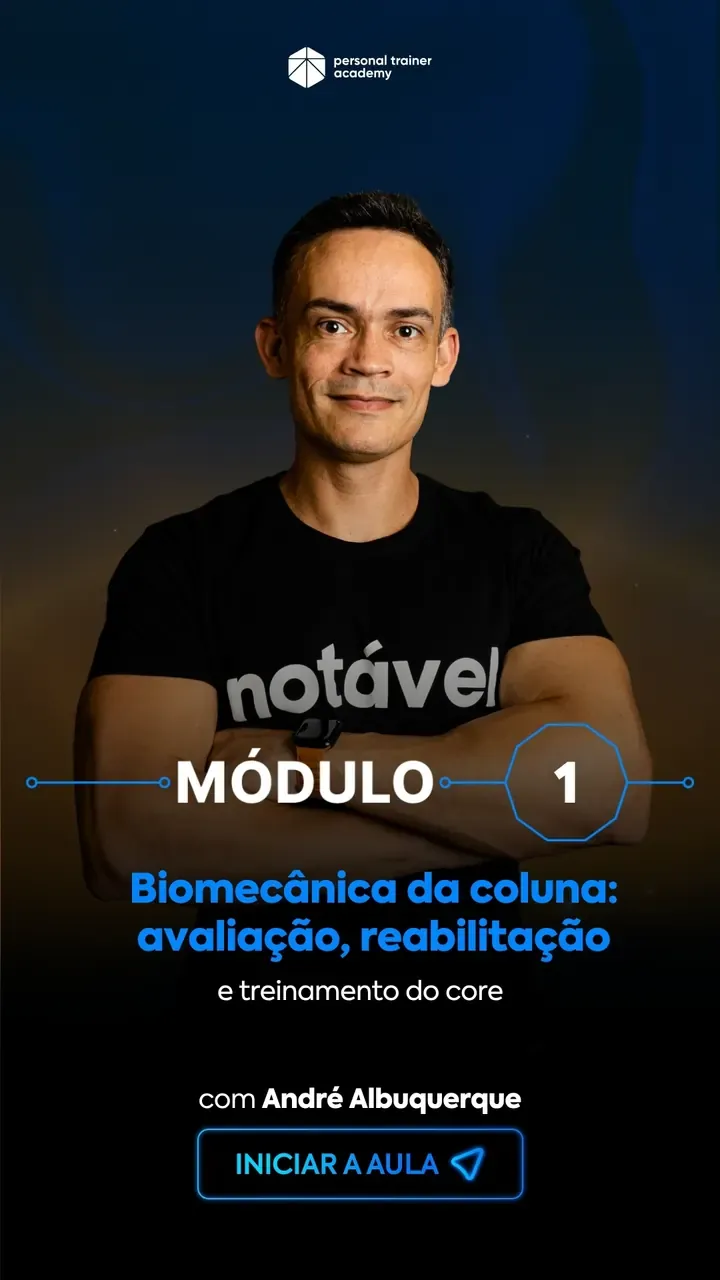 Módulo 1 da pós-graduação em Biomecânica, com professor da Personal Trainer Academy