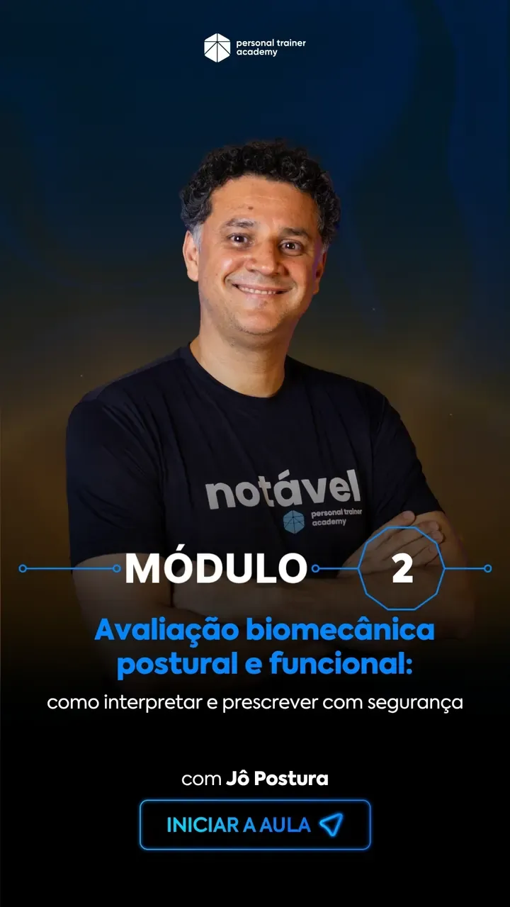 Módulo 2 da pós-graduação em Biomecânica, com professor da Personal Trainer Academy