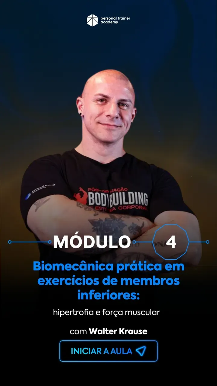 Módulo 4 da pós-graduação em Biomecânica, com professor da Personal Trainer Academy