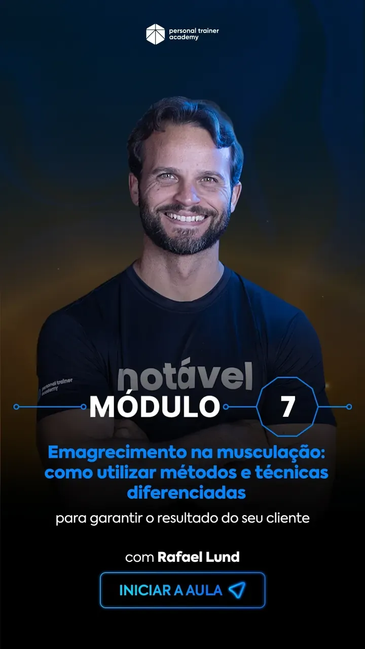 Módulo 7 da pós-graduação em Biomecânica, com professor da Personal Trainer Academy