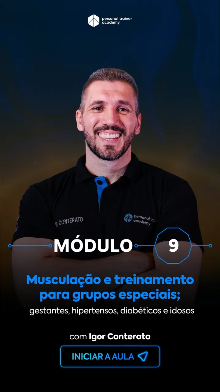 Módulo 9 da pós-graduação em Biomecânica, com professor da Personal Trainer Academy
