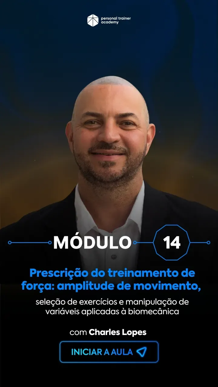 Módulo 14 da pós-graduação em Biomecânica, com professor da Personal Trainer Academy