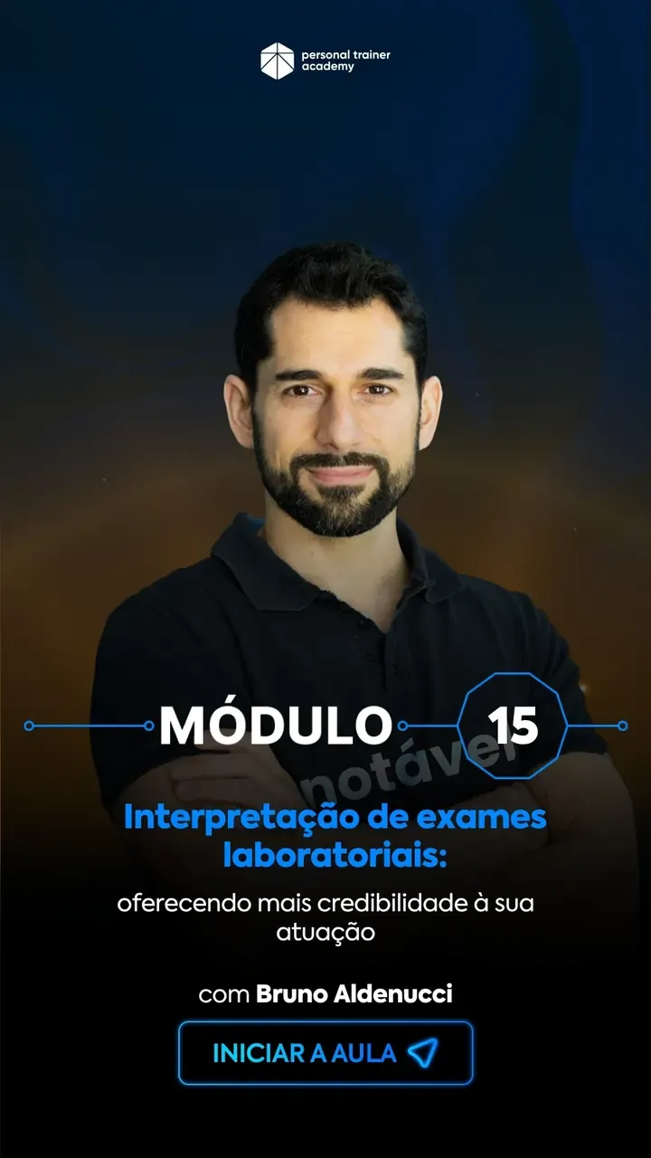 Módulo 15 da pós-graduação em Biomecânica, com professor da Personal Trainer Academy