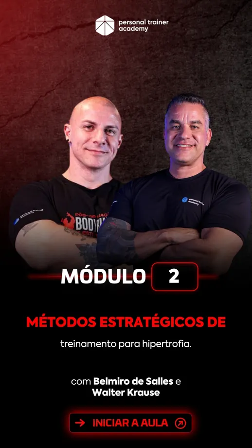 Módulo 2 da pós-graduação em Bodybuilding, com professor da Personal Trainer Academy