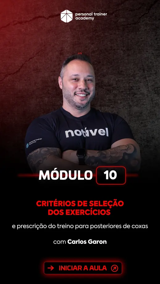 Módulo 10 da pós-graduação em Bodybuilding, com professor da Personal Trainer Academy