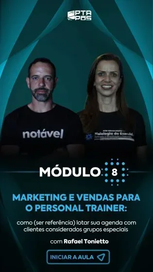 Módulo 9 da pós-graduação em Fisiologia, com professor da Personal Trainer Academy