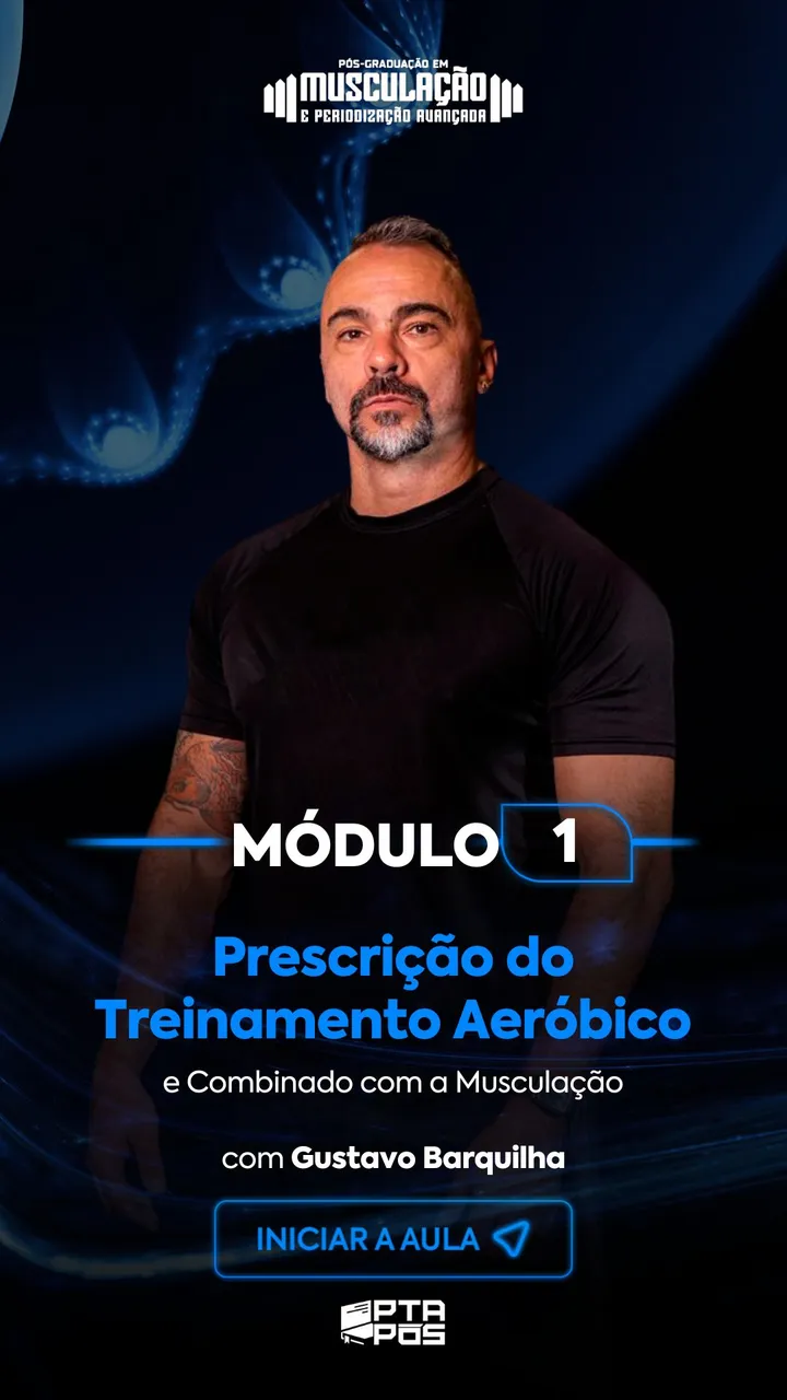 Módulo 1 da pós-graduação em Musculação e Periodização, com professor da Personal Trainer Academy