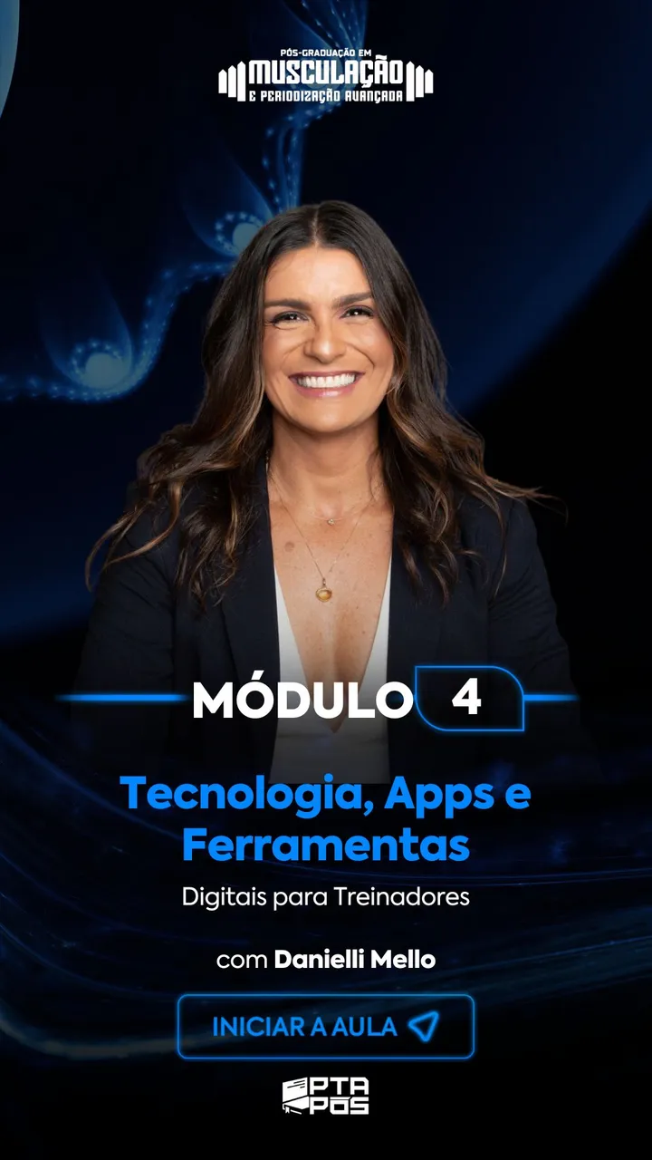 Módulo 4 da pós-graduação em Musculação e Periodização, com professor da Personal Trainer Academy