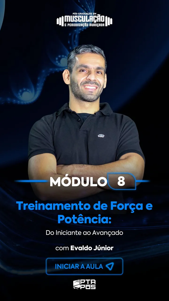 Módulo 8 da pós-graduação em Musculação e Periodização, com professor da Personal Trainer Academy