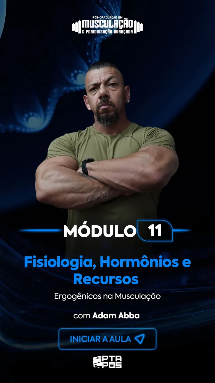 Módulo 11 da pós-graduação em Musculação e Periodização, com professor da Personal Trainer Academy