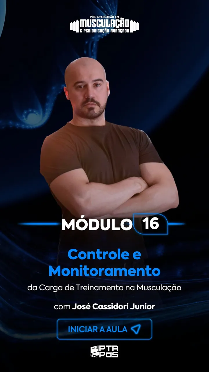 Módulo 16 da pós-graduação em Musculação e Periodização, com professor da Personal Trainer Academy